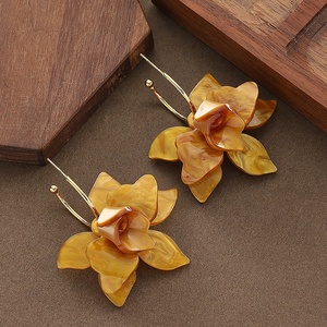Élégantes Grandes Boucles d'Oreilles Pendantes en Résine Rose pour Femme, Multicolores, Motif Floral Rose 3D, Bijou Tendance pour l'Été et la Plage, Cadeau 2026 - Product Image 3