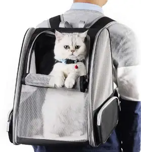 Traveler Bubble Backpack Pet Carriers for Cats and Dogs (Black) Walking bag