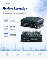 Mini PC Compacto con CPU I3-8130U/I5-8250U/I7-8550U, LAN, USB, COM, HD, VGA, SSD Opcional, Windows/Linux para Control de Puerta de Enlace