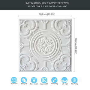 Plafonds en tôle, faux <span class=keywords><strong>plafond</strong></span> en PVC de style victorien et panneau de <span class=keywords><strong>plafond</strong></span> PL50 <span class=keywords><strong>blanc</strong></span> <span class=keywords><strong>mat</strong></span> - Product Image 5