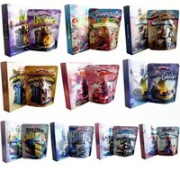 Sachets refermables personnalisés découpés sur mesure en Mylar de qualité alimentaire, anti-odeur, avec fermeture éclair, pour bonbons, sacs poubelles vides de forme spéciale