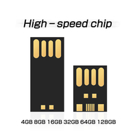Venta al por Mayor de Memorias USB 2.0 Metálicas Nuevas de 1GB 2GB 4GB 8GB 16GB 32GB, Pendrive con Chip USB y PCBA