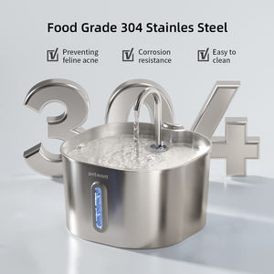 Dispenser d'Acqua Automatico Petwant da 2.2L in Acciaio Inox, Fontana per Gatti Ultra Silenziosa all'Ingrosso - Product Image 3