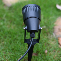 Projecteur de jardin interchangeable GU10/MR16 IP65 AC avec ampoule LED 5W incluse, en plastique technique résistant aux UV et certifié CE/ROHS