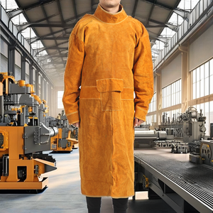 Chaquetas de Soldadura de Cuero Genuino Resistentes al Fuego, Delantal de Soldadura de Manga Larga, Ropa de Soldador Resistente al Calor, Ropa de Trabajo de Seguridad - Product Image 2