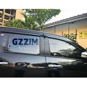 Protector de Lluvia para Puerta de Coche de Plástico PMMA Negro, Visera Solar para Ventanas Laterales, Deflector de Viento para Toyota Hilux Travo 2016 - Product Image 2