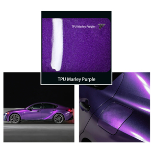 <span class=keywords><strong>Film</strong></span> de protection de peinture automobile TPU auto-cicatrisant, anti-rayures, à changement de couleur, épaisseur 7,5 mil, série luxe violette, garantie 5+ ans - Product Image 4