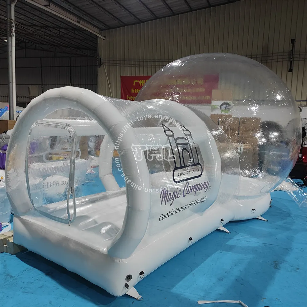 Casa de burbujas inflable transparente de nuevo estilo personalizada para la venta eventos Casa de burbujas de PVC