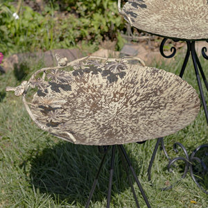 <span class=keywords><strong>Bassin</strong></span> d'eau galvanisé rond <span class=keywords><strong>pour</strong></span> le jardin extérieur de trois oiseaux classiques - Product Image 6