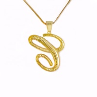 Pendentif en argent 925 et moissanite, lettre initiale personnalisée (26 lettres), monogramme, entièrement serti de diamants de laboratoire, or 14K, romantique, pour enfants et hommes, avec chaîne maille gourmette