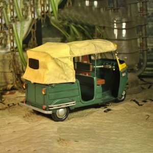 1948 קלאסי בעבודת יד <span class=keywords><strong>3</strong></span> גלגלים Bajaj טריקי תלת אופן pedicab מודל 1:8 סולם - Product Image 3