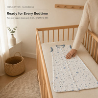Gigoteuse Bébé Personnalisée avec Logo OEM ODM, 100% Coton Imprimé, Couverture Portable Sans Manches pour Crèche