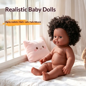 Muñeca de Vinilo Negra de 30 cm para Educación Temprana en Jardín de Niños, Modelo 2026, Muñeca de Simulación de Goma Suave - Product Image 2