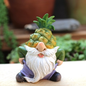 Stile creativo cartone animato <span class=keywords><strong>ananas</strong></span> nano figurina in miniatura decorazione da giardino in resina artigianale giardino all'aperto e cortile regalo - Product Image 1