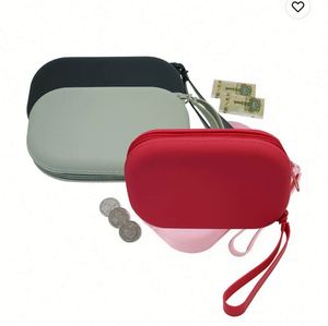 Handheld Fashionable Candy Pattern Silicone Coin Purse Zipper New Oval Storage Cosmetic Bags Waterproof <b>Makeup</b> <b>Brush</b> Pouch <b>Case</b> - Product Image 2