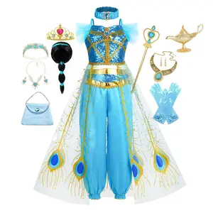Jasmine Princess Dress Princess Dress Up Costume for Girls Birthday Party Halloween