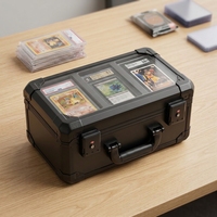 Étui de rangement antichoc en aluminium pour cartes gradées avec verrouillage par mot de passe et double compartiment pour PSA, BGS, Pokémon et TCG Slabs