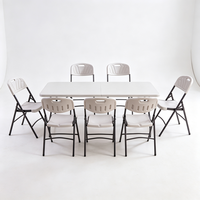 Table pliante en plastique de 1,80 m avec verrouillage, mobilier d'extérieur moderne, chaises et tables de fête, chaise d'événement pliable pour l'extérieur