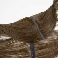 Extensions de cheveux en ruban adhésif russes en gros, 100 % cheveux humains, double trame tissée à la machine, double face, sans PU, à coudre, pour salon