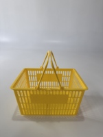 Panier d'épicerie empilable de couleur personnalisée, durable, en plastique écologique, avec poignées réglables, facile à transporter pour la vente au détail