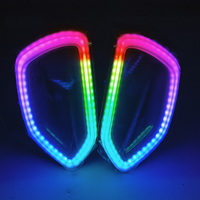 Reemplazo para Parrilla Delantera Dodge Charger Scat Pack Estilo Nariz de Cerdo con Luces LED Ahumadas DRL, Señales de Giro y Faros Antiniebla 2015-2019