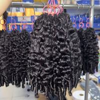 Retour gratuit Cheveux humains bruts pour crochet, bouclés birmans, Cheveux pour crochet Miracle Knots, Cheveux humains pour crochet Body Wave, Cheveux pré-bouclés complets