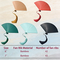 Éventail pliant en bambou Ethereal de 16 cm, accessoire idéal pour la photographie d'inspiration ancienne
