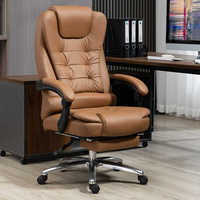 Chaise de bureau, chaise d'ordinateur, dossier de maison, confortable pour l'apprentissage, longue assise, chaise pivotante qui peut être inclinée