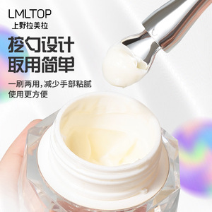 LMLTOP Double-Ended Mask Brush Electroplated Spoon <b>Silicone</b> <b>Stick</b> For Facial Mask Application SY615 - Product Image 5