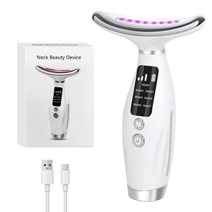 Nouvel <span class=keywords><strong>appareil</strong></span> de beauté à micro-courant amélioré, masseur facial et du cou, machine de raffermissement de la peau à LED, outil <span class=keywords><strong>anti</strong></span>-âge portable - Product Image 1
