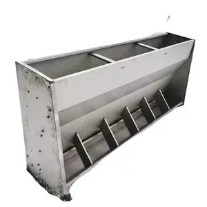 Stainless Steel Pig Farm 14 Holes Feeding System Growing Pig Feeder And Fattenting Pig Automatic Feeder Trough