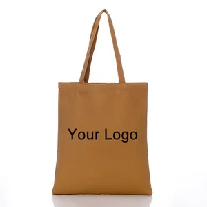 Bolsa de Tela de Algodón Personalizada al por Mayor de 30-50cm con Logotipo Impreso, Bolsa de Compras Reutilizable con Patrón de Letras - Product Image 1