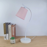 Lampe de table moderne E14/E26/E27 Socket LED en tissu avec interrupteur marche/arrêt noir pour application intérieure par alimentation électrique
