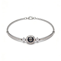 Bracelet tendance unisexe en laiton fait main avec incrustations de cristaux, perles ajustables, idéal pour les fêtes, cadeau créatif et élégant