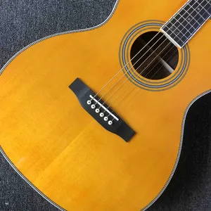 Solid Spruce Top 41 Inch Om Body 28 Stijl Akoestische Elektrische Gitaar Met Visgraat Binding Ems Gratis Verzending