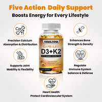 Vitamine K2d3 5000 UI, compléments vitaminiques, calcium, magnésium, zinc, vitamine D3 K2, capsules molles