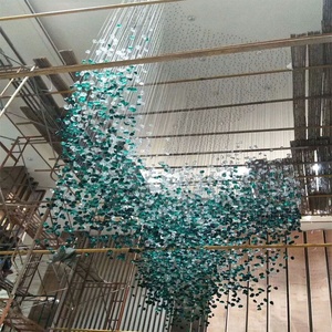 Hall dell'hotel di illuminazione di colore Misto a <span class=keywords><strong>mano</strong></span>-made glassa colorata/Naturale decorazione In Pietra del pendente lampadario per Hotel di illuminazione - Product Image 5