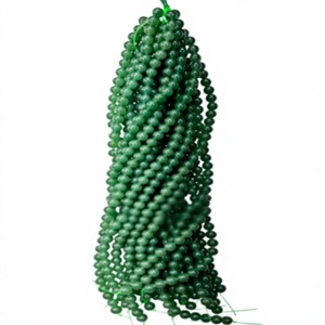 Adorno de Plumas Teñidas de Ónix Verde Natural de 8mm en Hilo Suelto para Decoración de Bodas - Product Image 3