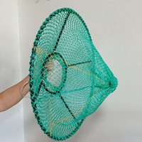 Casier de pêche au crabe 50''x27''x23'' avec cadre en acier anticorrosion et maille PE robuste