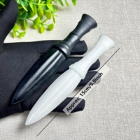 Vente en gros de couteaux en obsidienne cristalline de 5,9 pouces, modèles d'artisanat, Yin Yang, Feng Shui, énergie, décoration de la maison, cadeaux en cristal