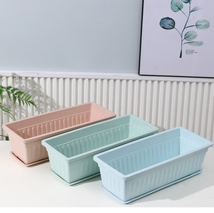 Classique rectangulaire Mini intérieur extérieur jardin <span class=keywords><strong>fleur</strong></span> planteur décoration de la maison en plastique céramique-comme Pot de plante en multitaille - Product Image 5