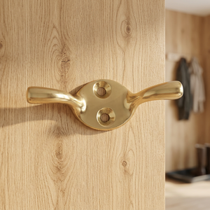 Direct Factory Supply Solid Brass <b>Cleat</b> <b>Hook</b> for Wall Mounting or Hanging Coats and Towels Available at Worldwide Supply - Product Image 2
