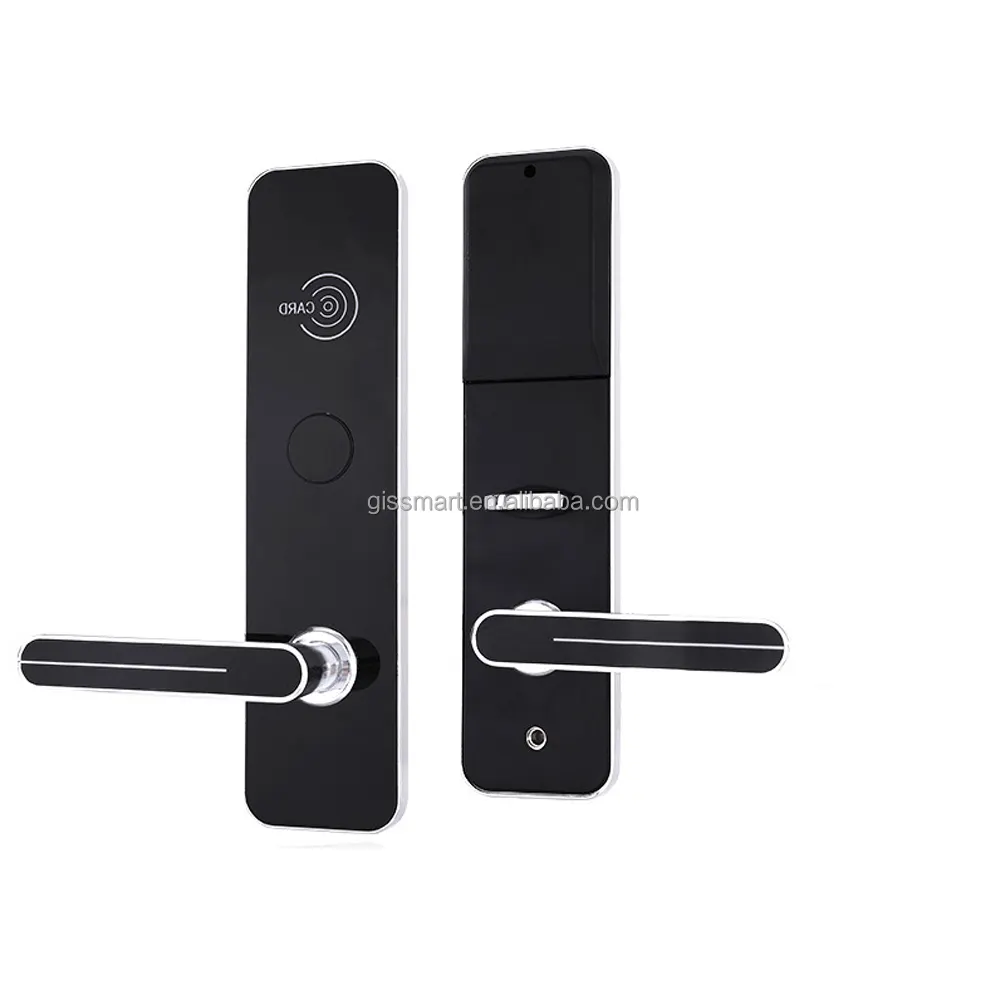 Ultrathin Zinc Alloy Smart Hotel Door Lock System Hotel Door Handle Locks with Free Locking Software Rf Card Door Lock