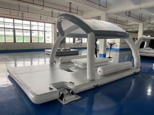 Île flottante gonflable de <span class=keywords><strong>plage</strong></span> durable à prix de gros, tente gonflable aquatique, plateforme flottante familiale à louer - Product Image 6