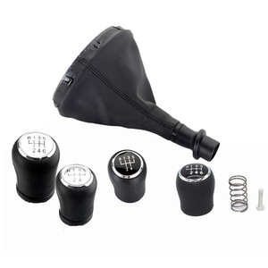 Car Gear <b>Knob</b> Leather <b>Shift</b> Boot For Volkswagen T5 T6 MKV 5 Speed 6 Speed Manual Transmission - Product Image 5
