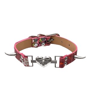 Collar gargantilla Y2K estilo Hot Girl, de nicho, a cuadros, punk, bicolor, con tachuelas florales, retro y resistente - Product Image 5