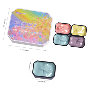 Série de bonbons durs <span class=keywords><strong>arc</strong></span>-<span class=keywords><strong>en</strong></span>-<span class=keywords><strong>ciel</strong></span> à quatre grilles Pat Gel Mini série Gel solide Peinture de couleur dégradée Gel pour ongles pour l'<span class=keywords><strong>art</strong></span> des ongles - Product Image 6