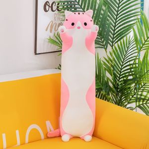 Yumuşak Kedi Büyük Boy Sarılma Peluş Yastık Karikatür Uzun Bacaklı Kedi Yavrusu Uyku Arkadaşı Destek Yastığı Dolgulu Hayvan Çocuklar İçin Peluş Oyuncak - Product Image 4
