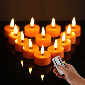 ชุดไฟชาแบบใช้แบตเตอรี่สีส้มชุดไฟชา LED 12ชิ้นของ3D จากร้าน Mermei - Product Image 4
