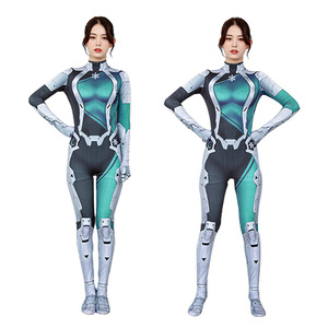 Traje Zentai de Mujer, Diseño Flor de Hielo y Luna, Disfraz de Cosplay de Cuerpo Completo para Mujeres Adultas, Juego de Roles, Juego de Video, Etiqueta de Origen Transfronteriza - Product Image 5